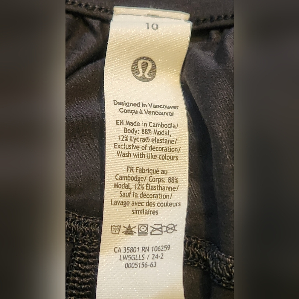 Lululemon Modal High-Rise Wide Leg Lounge Pants. Black. Size 10. NWOT.. PLZ READ - Picture 3 of 9